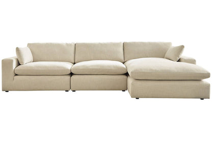 Elyza Linen 3-Piece Sectional with Chaise