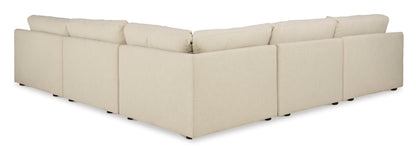 elyza 5 piece linen sectional back