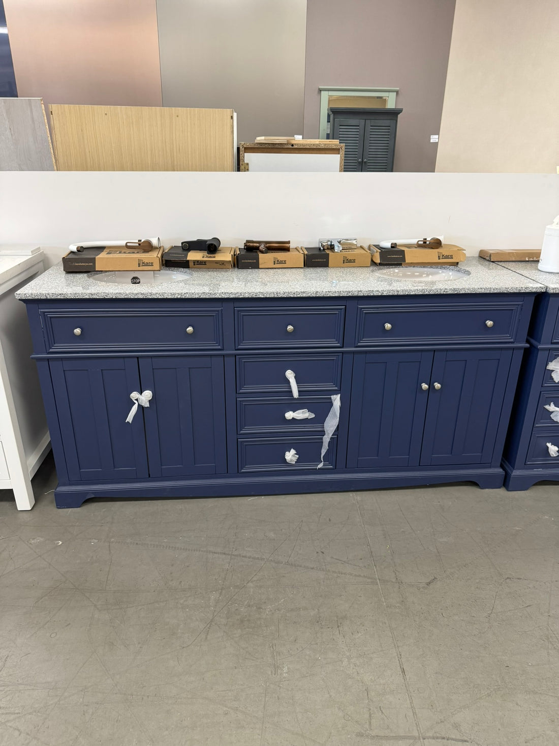 72 Inch Fremont Double Sink Navy