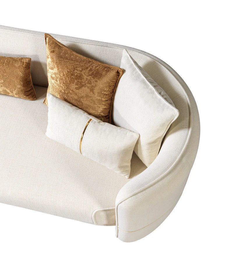 Helena Ivory Velvet Sofa &amp; Loveseat