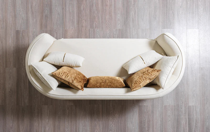 Helena Ivory Velvet Sofa &amp; Loveseat