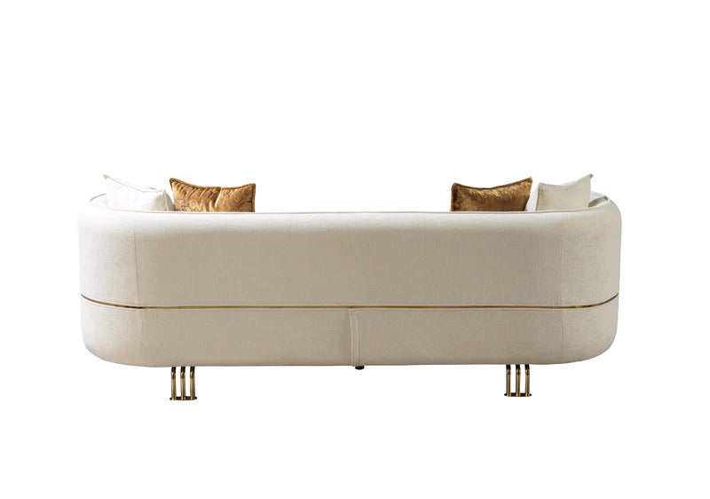 Helena Ivory Velvet Sofa &amp; Loveseat