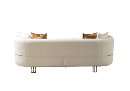Helena Ivory Velvet Sofa &amp; Loveseat