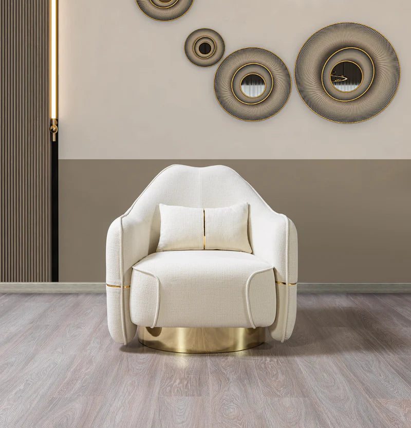 Helena Ivory Velvet Sofa &amp; Loveseat